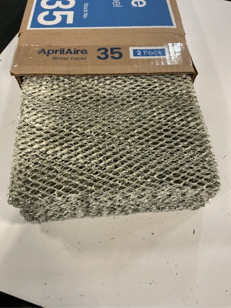 Condition photo showing Good Condition for aprilaire 35 water panel humidifier filter replacement for aprilaire whole-house humidifier models 300, 350, 360, 560, 560a, 568, 600, 600a, 600m, 700, 700a, 700m, 760, 760a, 768 (pack of 2) water panel / humidifier filter 2