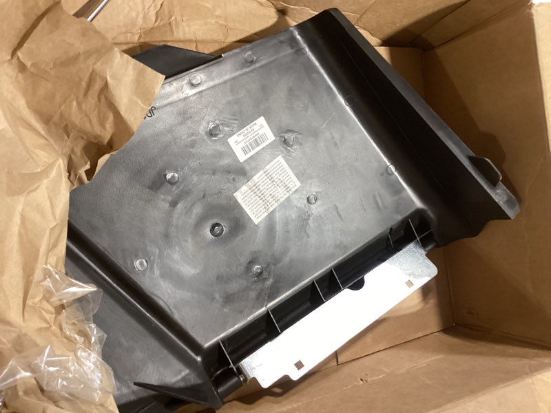 Condition photo showing As Is for braveboy deck discharge chute compatible with john deere 48\" 54\" decks 1025r 2025r gx325 z425 z445 - w/installation screws, springs, etc(as is - incomplete)