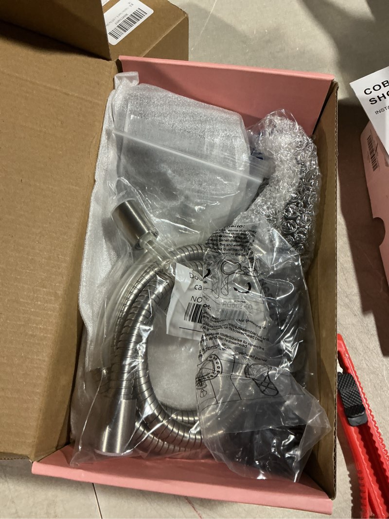 Condition photo showing Good Condition for cobbe ion drops filtered shower head with handheld, high pressure 5 spray mode showerhead with filters, built-in power wash for hard water - remove chlorine - reduces dry itchy skin, gray ion drops gray