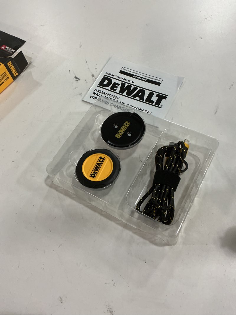 Condition photo showing As Is for DEWALT Type C USB-A Wireless Charger