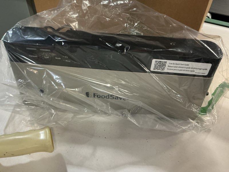 Condition photo showing Good Condition for foodsaver powervac compact vacuum sealing machine stainless steel & black vertical storage vs0150 | preserves freshness reduces bag waste for both dry and wet food