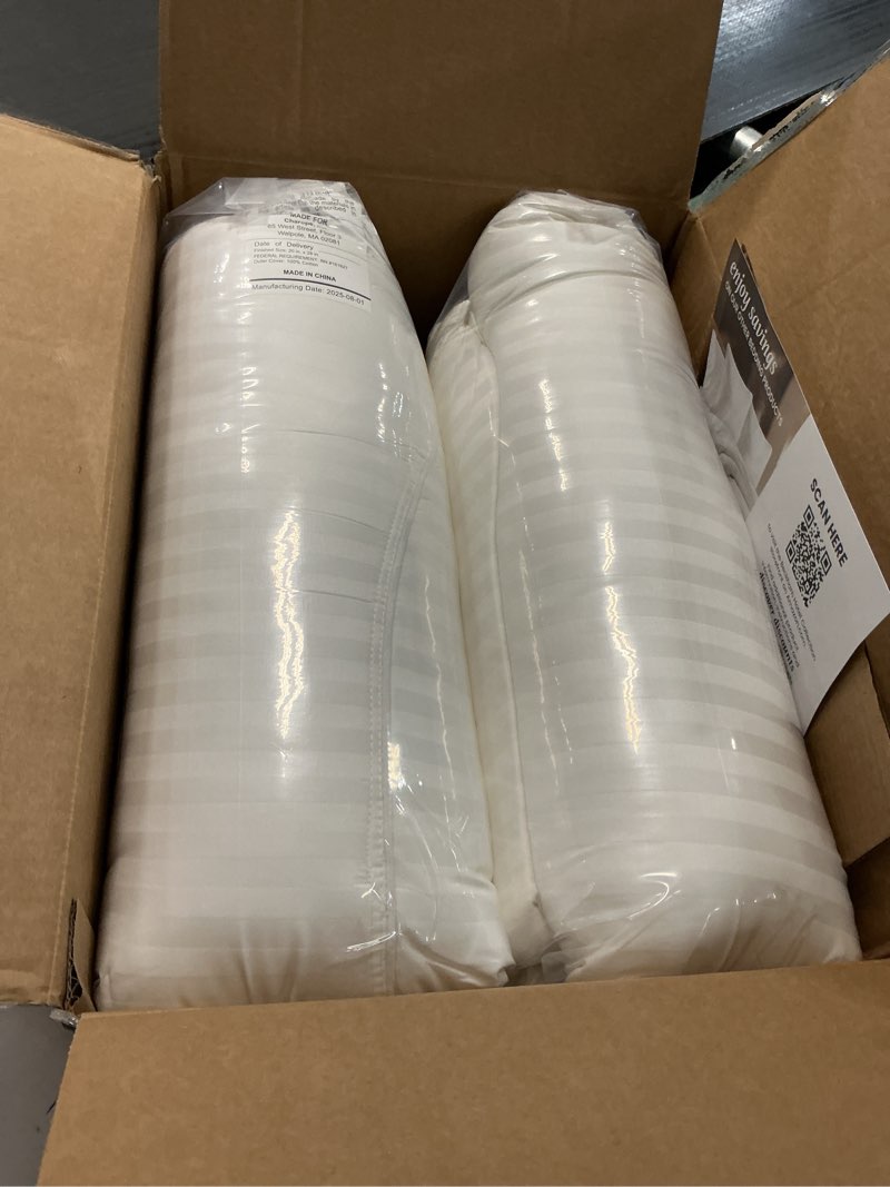 Condition photo showing Good Condition for Beckham Hotel Collection Bed Pillows Standard/Queen Size Set of 2 - Original Soft Down Alternative Pillow for Sleeping - Soft Support for Back, Stomach or Side Sleepers Queen / Standard White