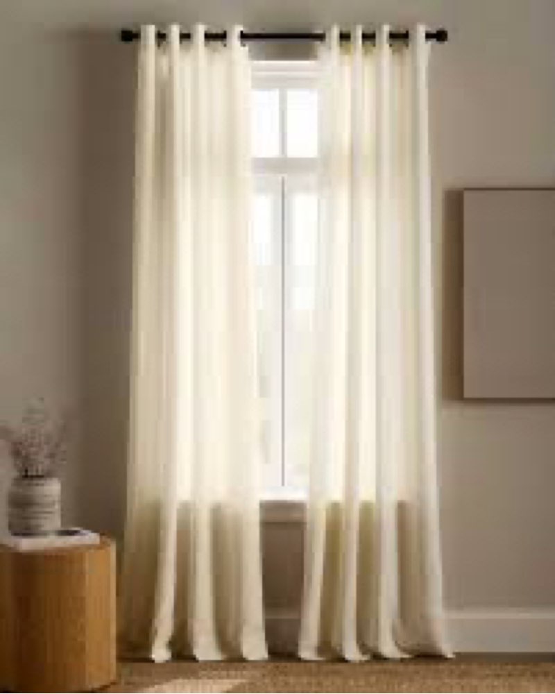 quince european linen curtain 2 panels ivory 48”x84” 