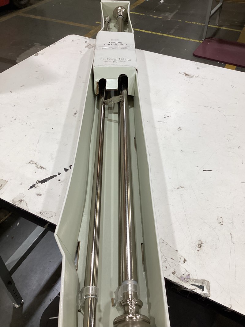 Condition photo showing Good Condition for 66"-120" ball double curtain rod brushed nickel - threshold™