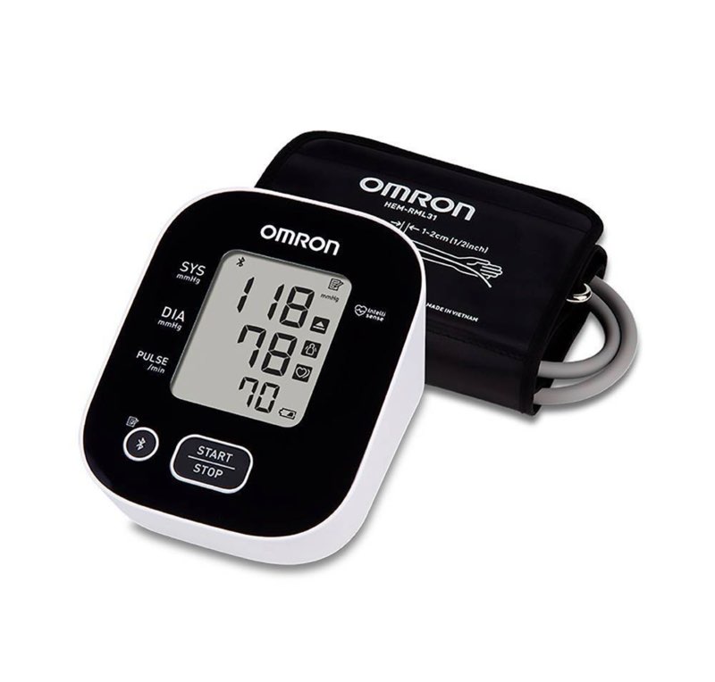 omron series 3 upper arm blood pressure monitor with bluetooth: health monitor, electric/battery powered