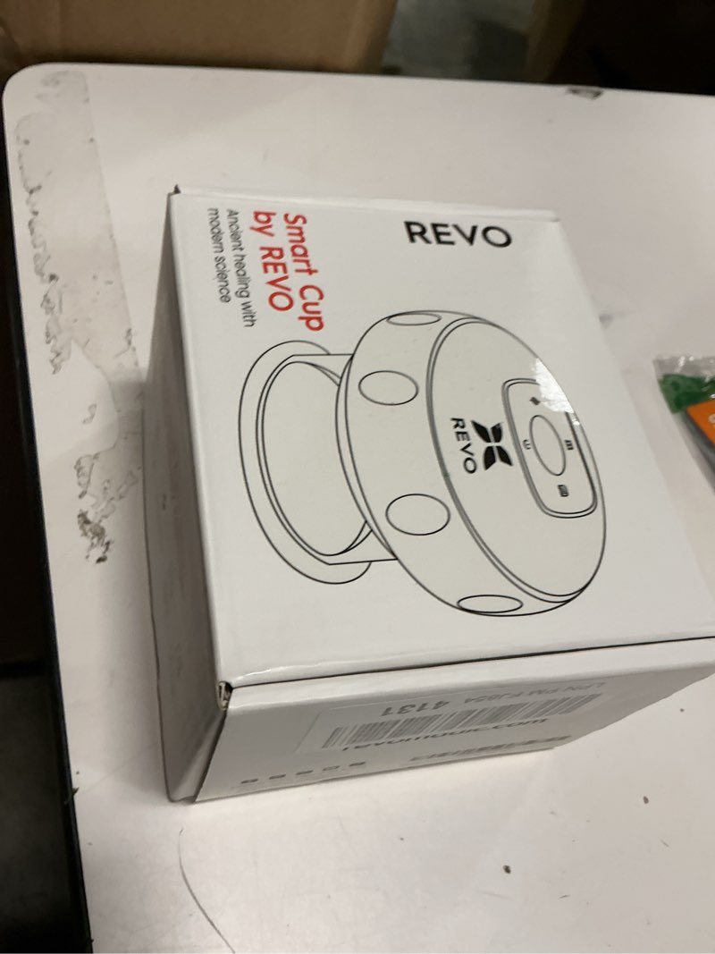 Condition photo showing New/Like New for REVO The Original 4-in-1 Smart Cupping Therapy Massager, Red Light Therapy for Targeted Pain Relief, Knots, Aches, Muscle Soreness, Circulation & Tighter Skin, Portable Cupping Kit 1 Pack