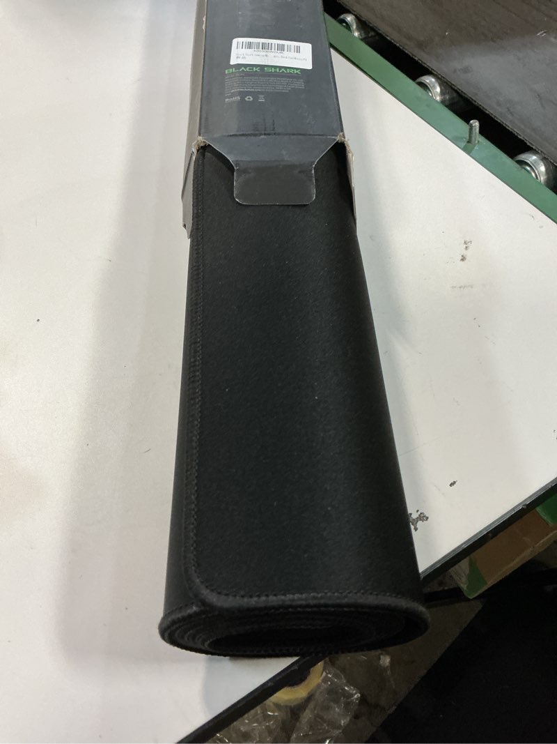 Condition photo showing As Is for Black Shark Gaming Mouse Pad Desk Mat 47.2” x 23.6”, Oversized Large Mouse Pad, Non-Slip Mousepad, Super-Thick with Special-Textured Surface, Anti-Fray Stitched Edges, Desk Pad Manta P4 Black(47.2" x 23.6")