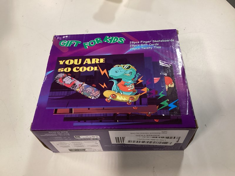 Condition photo showing New/Like New for 28PCS Mini Finger Skateboards Valentines Day Gifts for Kids School Funny Fidget Toys Valentine's Exc