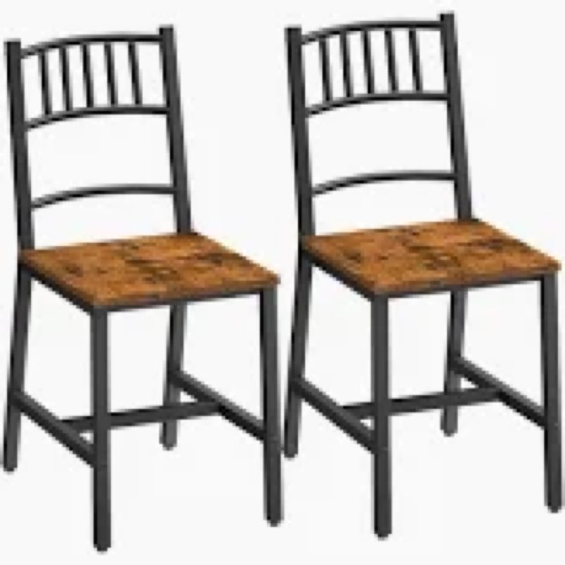 YATINEY Dining Chairs Set of 2, Wooden Kitchen Chairs, Farmhouse Dining Chairs with Back Support, fo