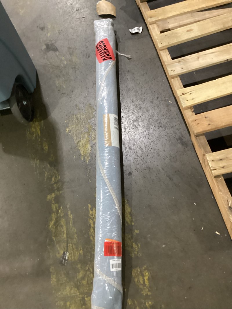 Condition photo showing Good Condition for (product may be damaged)loloi angela rose aubrey collection aub-02 aqua/sand 5'-0\" x 5'-0\", .19\" pile height, round area rug