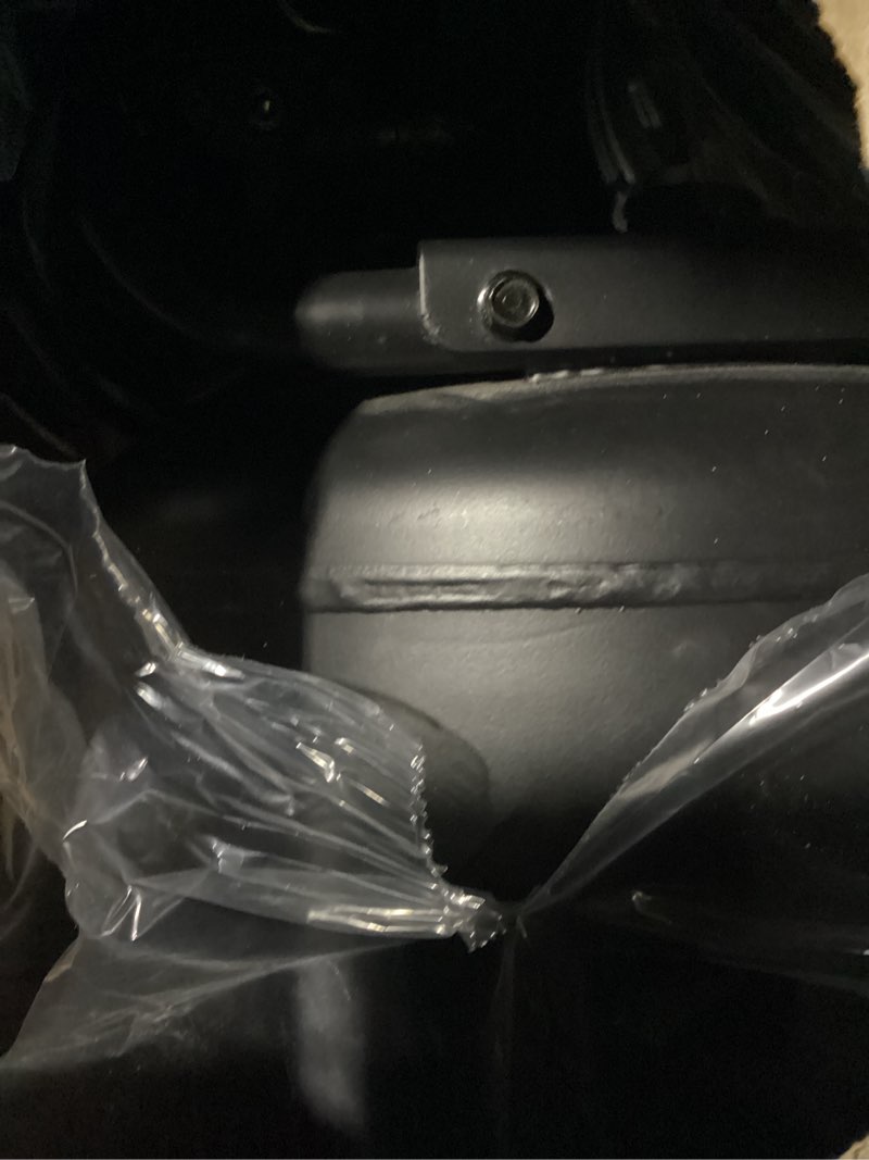 Condition photo showing As Is for kobalt quiet tech 26-gallon portable electric 150 psi vertical air compressor