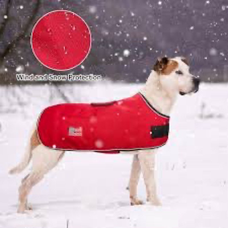 MIGOHI Comfortable Large Dog Coat - Waterproof Dog Coat with Reflective Strips,Windproof XXL Dogs Ja