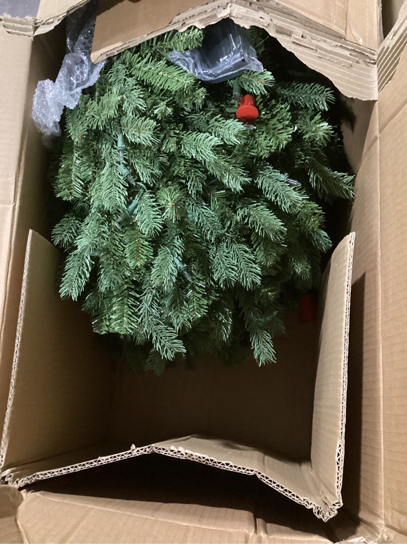 Condition photo showing Good Condition for National Tree Company 7.5 ft Pre-Lit Jersey Fraser Fir Artificial Christmas Tree, 1,250 Clear Lights, 3,144 Tips, Includes Stand, Green 7ft 6in