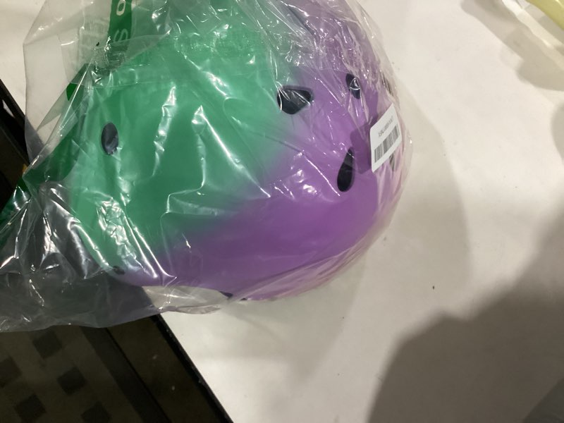 JEEFREE Adjustable Color Gradient Toddler Kids Bike Helmet for 3-5-8-14+Ages Girls Boys.Skateboard B