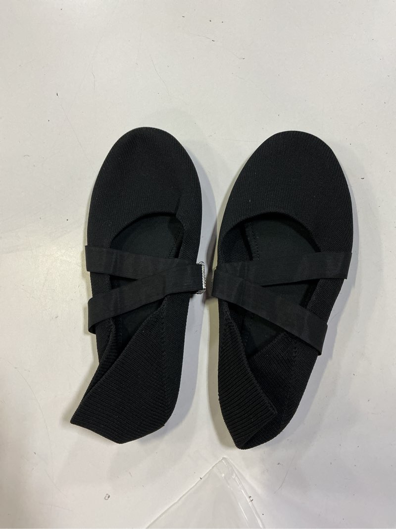 Condition photo showing Good Condition for sangeeson ballet shoes for women(leather full sole, arch support, breathable), jazz shoes, ballerina shoes, dance shoes women for beginner 6-6.5 black-v2