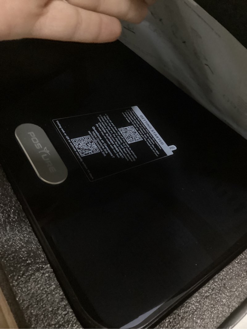 Condition photo showing As Is for posture scale for body weight and fat, digital bathroom scale bmi weighing bluetooth body fat scale, 8 electrode smart body fat scale, full body composition analyzer with voice prompt 16.34 x 14.65 x 2.17 inch