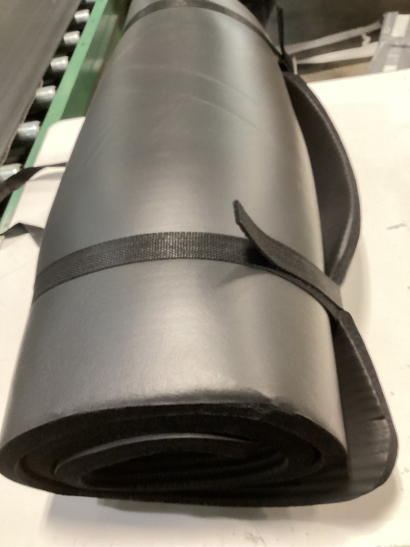 Condition photo showing Good Condition for (Similar )Retrospec Solana Yoga Mat 1\" Thick w/Nylon Strap for Men & Women - Non Slip Exercise Mat for Home Yoga, Pilates, Stretching, Floor & Fitness Workouts Black 1 inch