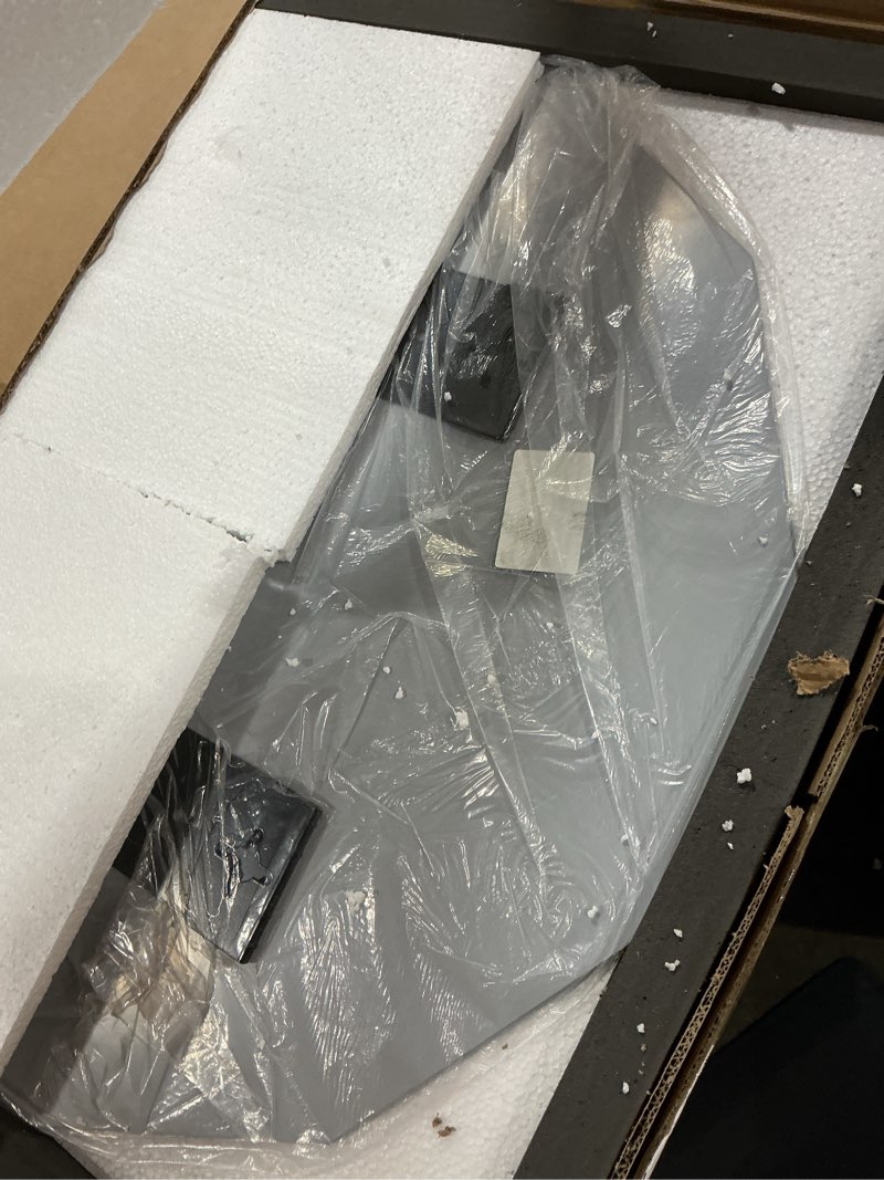 Condition photo showing New/Like New for wall mounted bathroom vanity mirror, 24"x36" single beveled edge frameless rounded rectangle mirror, large bathroom mirrors for over sink, living room, entryway, hang horizontally & vertically 36"l x 24"w rounded rectangle shaped nature