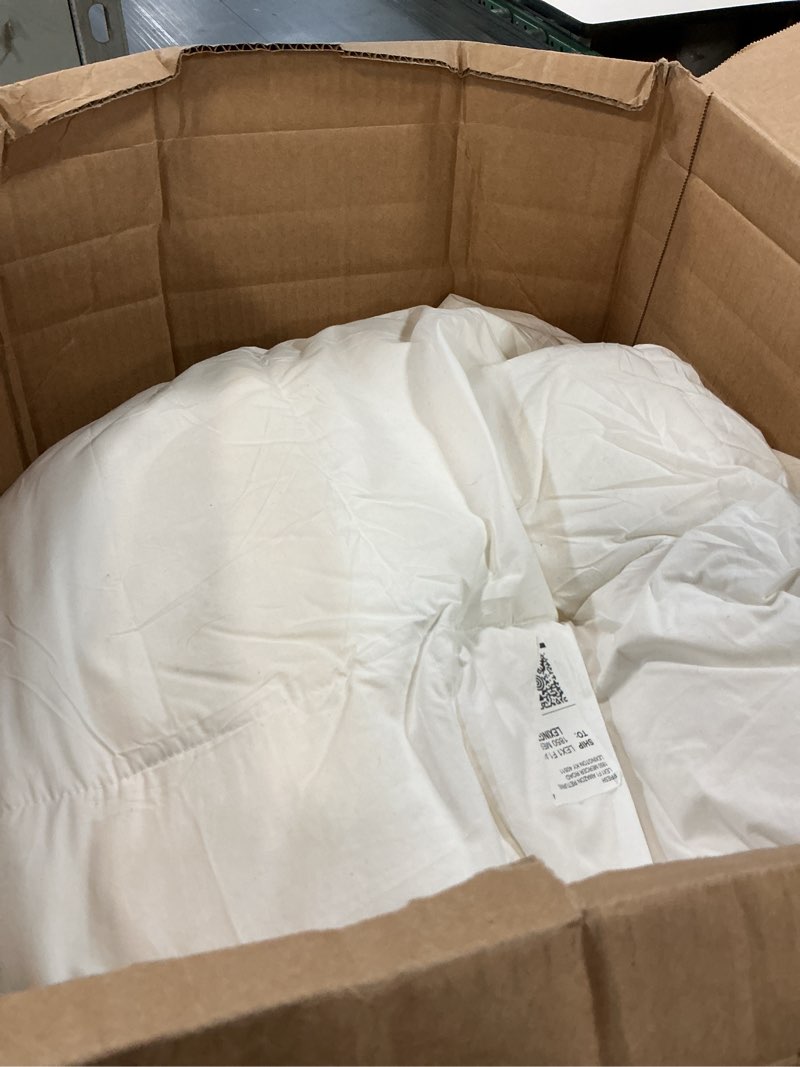 Condition photo showing As Is for Cosybay King Size Feather Down Fiber Comforter - All Season White Duvet Insert - Luxury Medium Warmth Hotel Bedding Comforter,100% Cotton Cover-King, 106 x 90 Inch King White/All Season