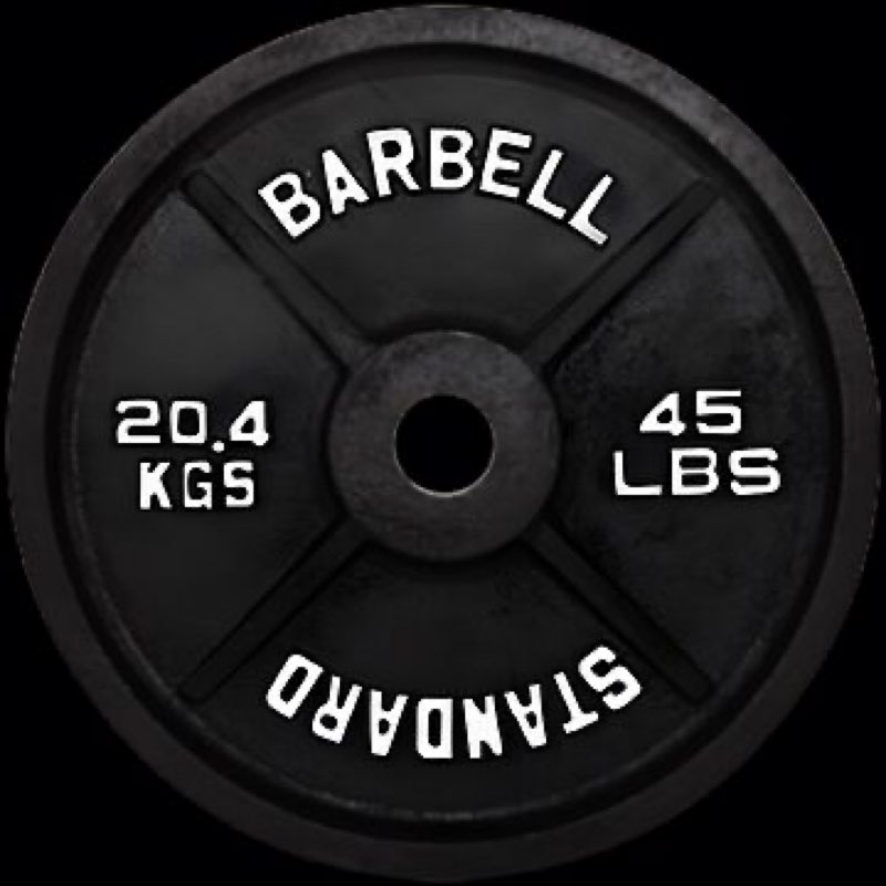 Standard barbell plate 45 LBS 