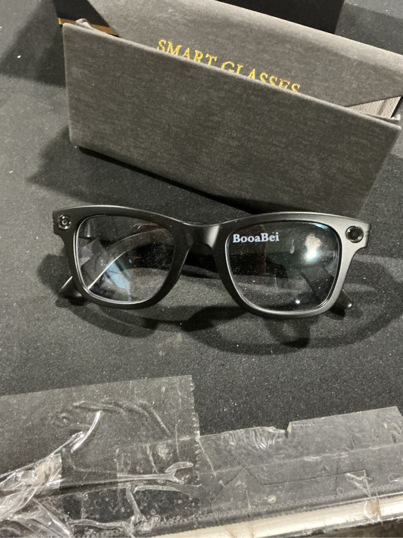 Condition photo showing Good Condition for AI Smart Glasses with Camera and Bluetooth,8MP 2K HD Camera Glasses,AI Voice Control,AI Photo Recognition and Translation,Smart Anti-Blue Light Glasses,IP67 Waterproof for Driving,Outdoor,+2 Lenses. Matte Black Frames,Blue Light Filtering Lenses