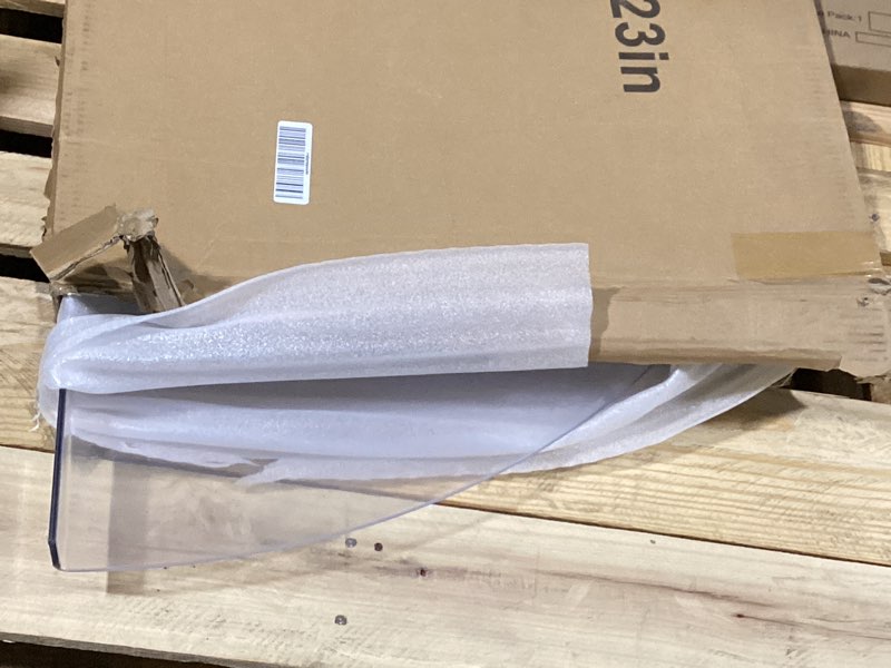 Condition photo showing Good Condition for clear basement window well covers outside 39" x 16", heavy-duty polycarbonate egress window well covers, uv resistant, tear-resistant, waterproof, windproof (only cover)
