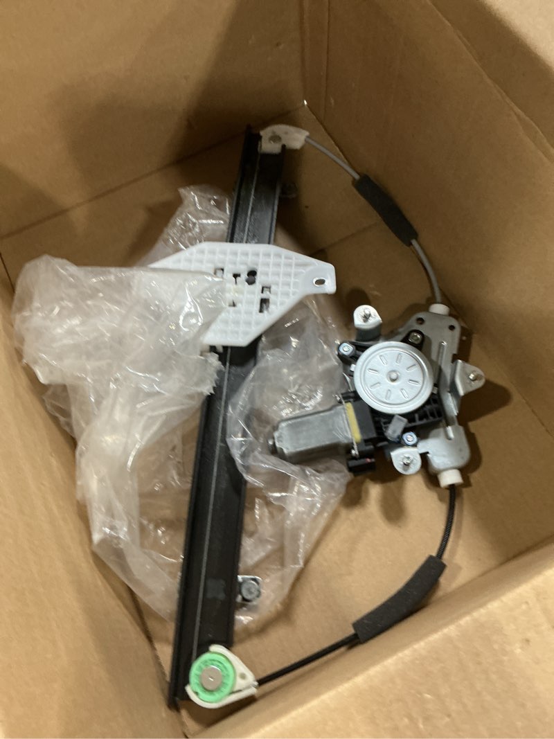 Condition photo showing As Is for ac delco® 23196512 front, driver side power window regulator, with motor