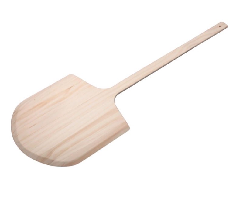 Winco 14" x 15" x 15" Wooden Pizza Peel With 36" Handle