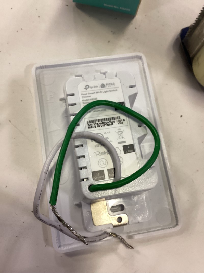 Condition photo showing Good Condition for kasa apple homekit smart dimmer switch ks220, single pole, neutral wire required, 2.4ghz wi-fi light switch works with siri, alexa and google home, ul certified, no hub required, white 1-pack