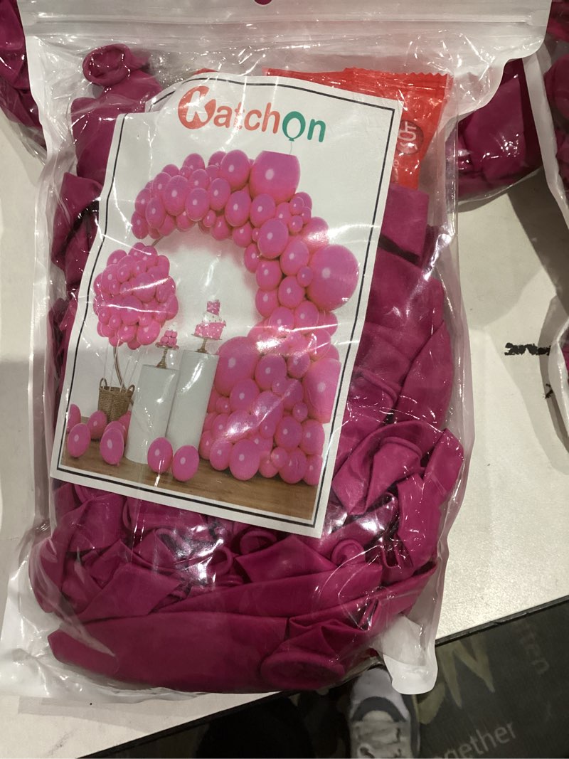 Condition photo showing item condition for KatchOn, 144 Pcs Fuchsia Pink Balloons Arch Kit - Different Sizes 18, 12, 10, 5 Inches | Birthday Balloons Kit, For Birthday Decorations | Graduation Decorations 2025