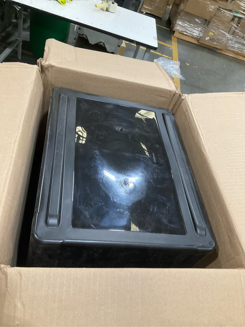 Condition photo showing Good Condition for iris usa file box, plastic file organizer with lids for letter/legal file, portable document box for moving, storage bin with durable and secure lid, stackable nestable bpa-free, black 35 qt. 4 pack
