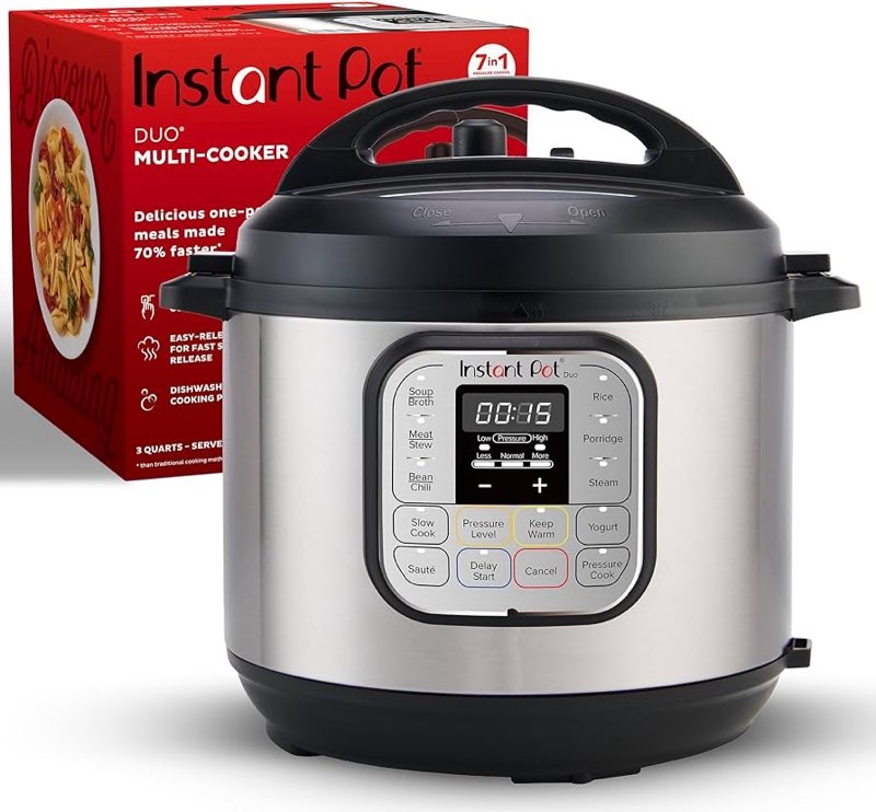 Instant Pot Duo 7-in-1 Mini Electric Pressure Cooker, Slow Rice Cooker, Steamer, Sauté, Yogurt Maker