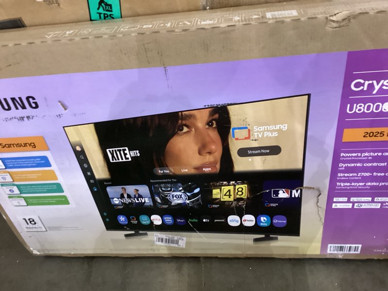 Condition photo showing As Is for Samsung 50-Inch Class Crystal UHD U8000F 4K Smart TV (2025 Model) Endless Free Content, Crystal Processor 4K, MetalStream Design, Knox Security, Alexa Built-in