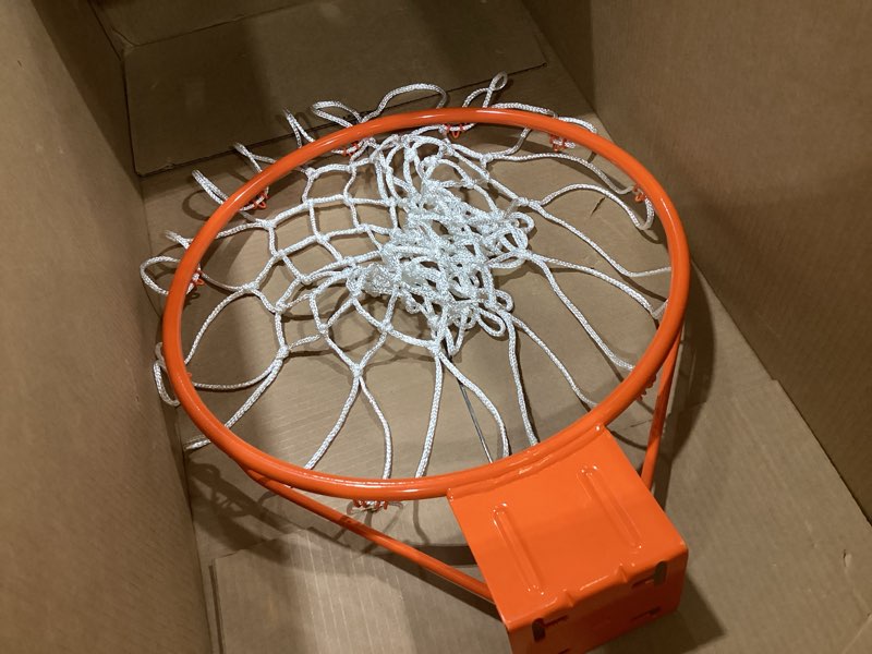 Condition photo showing Good Condition for gosports regulation 18" steel basketball rim - choose from fixed or breakaway - use for replacement or garage mount