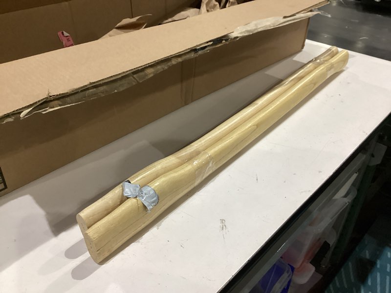 Condition photo showing Good Condition for uxcell 35 inch wood replacement handle long curved replaceable handle for axe hammer oval eye 2 pack