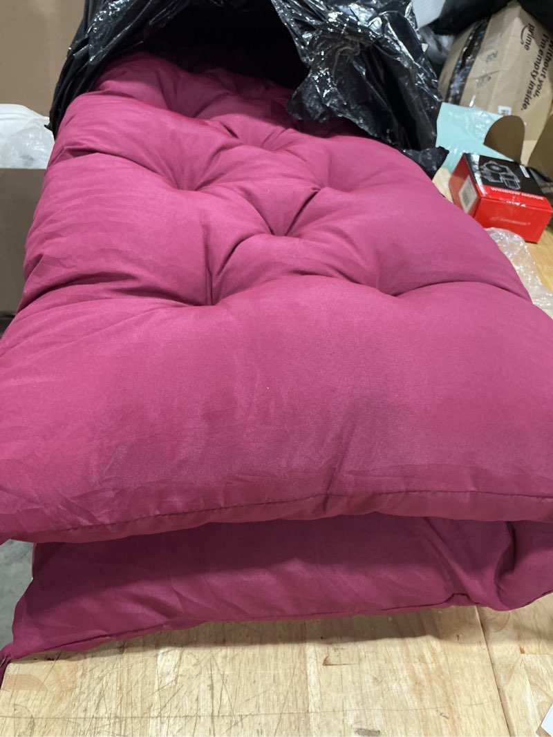 Condition photo showing Good Condition for outdoor seat pads bench swing cushions chair replacement backrest, wine red