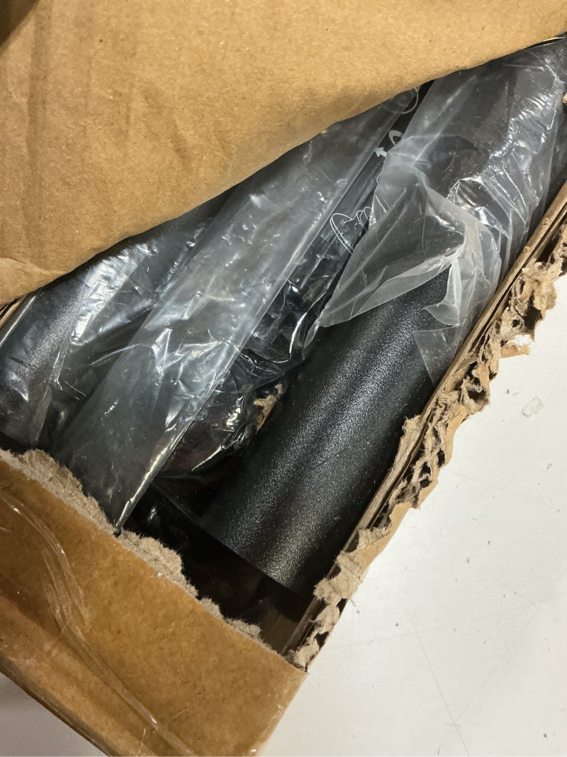 Condition photo showing As Is for zocone tension curtain rod 51-128 in (4.25-10.5ft), shower curtain rod no drilling for bathroom, outdoor curtain rods for patio, adjustable spring shower rod room divider closet rod, never rust, black black 51-128 inches