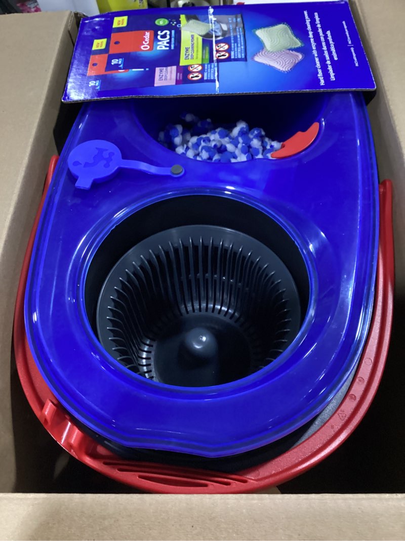 Condition photo showing Good Condition for o-cedar easywring rinse clean 12 in. w spin mop with bucket