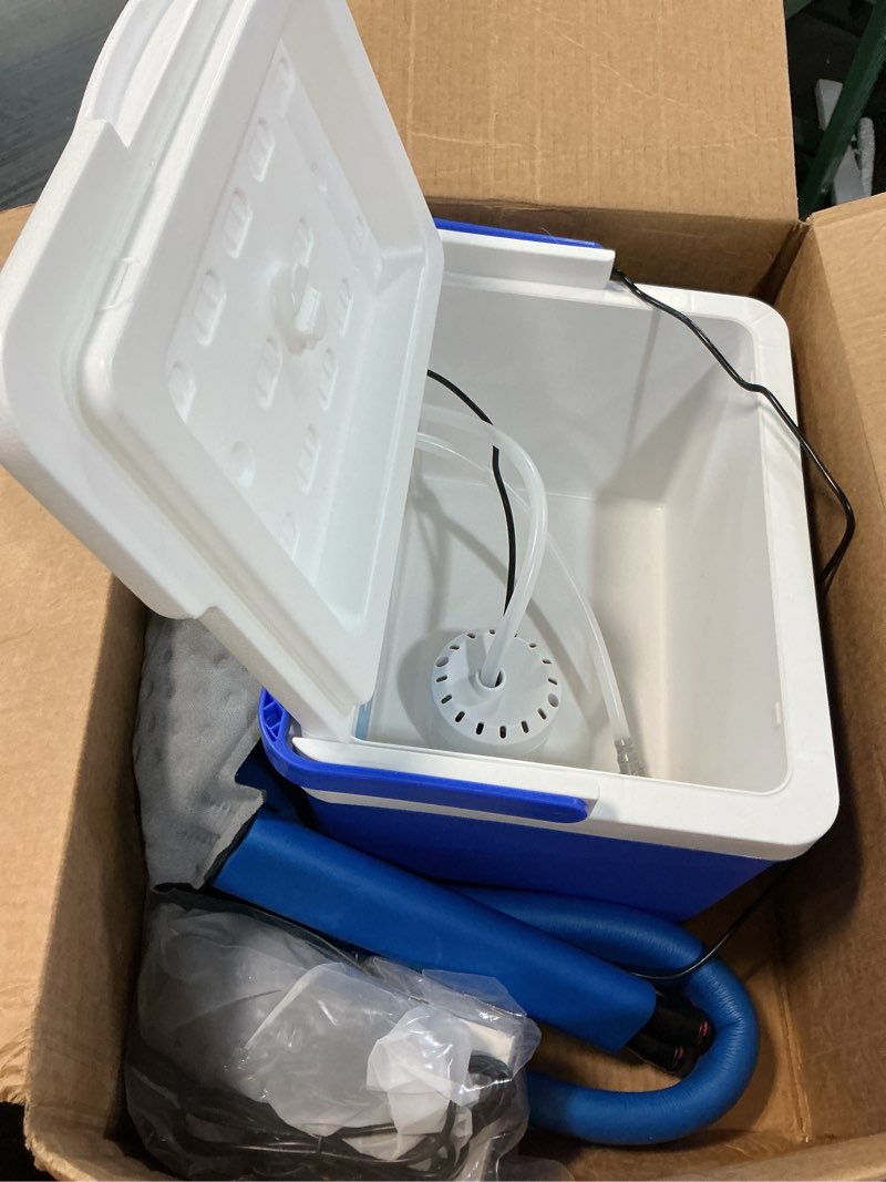 Condition photo showing As Is for Cold Therapy Machine for Post Surgery Recovery – Adjustable Cryo Ice Compression System with Quiet Pump, Universal Pads for Knee, Shoulder, Hip, Ankle Portable Cold & Ice Therapy Unit (8 L)