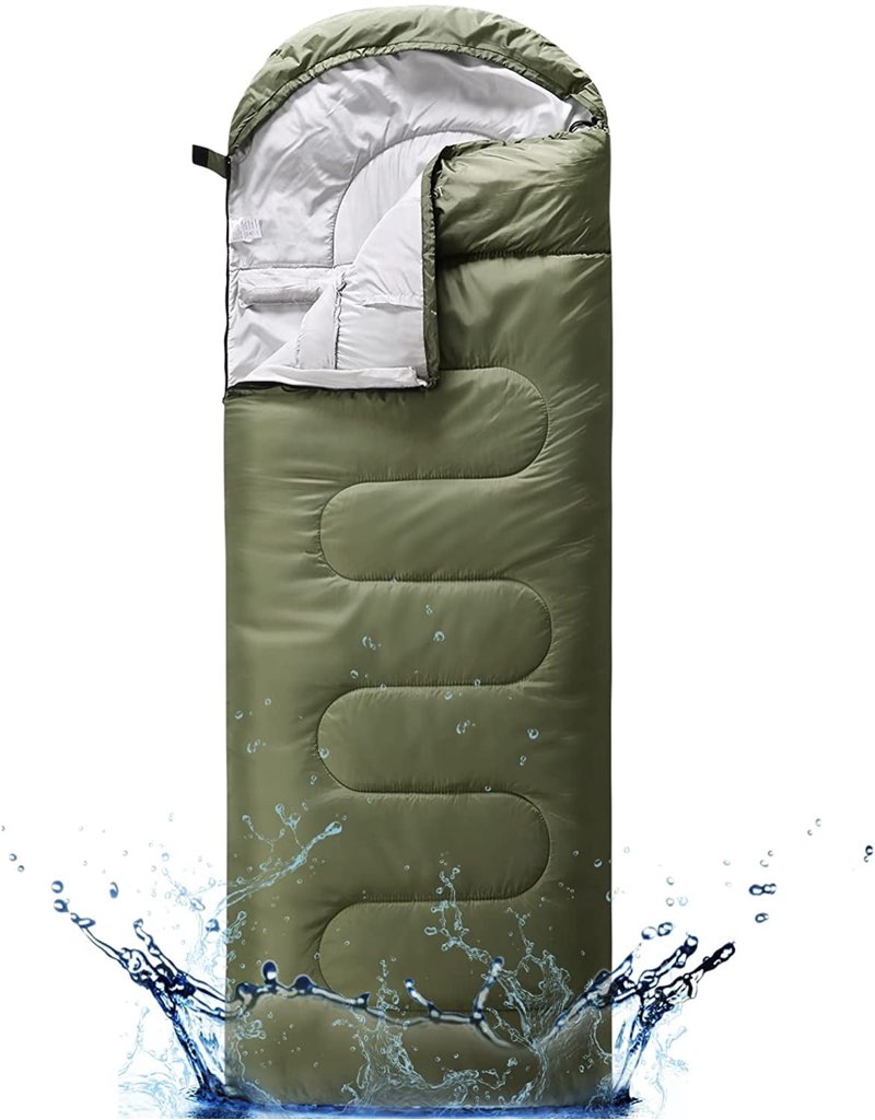 Sportneer 0 Degree Wearable Sleeping Bag for Adults & Kids – Walkable with Arm Zippers, Waterproof & Warm to 20°F, Compact for Camping, Stadiums, Travel, Backpacking & Car Use Black 78.7''Long