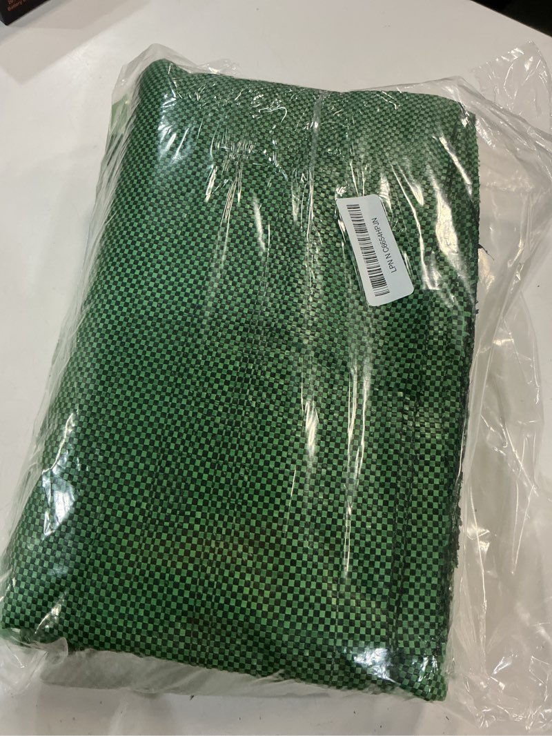 Condition photo showing New/Like New for 2pcs weed barrier landscape fabric, 33 x 3.3 ft garden weed barrier fabric heavy duty with planting holes, ground cover weed barrier weed cloth with 20 u-shaped ground nail for weed control 2pcs black