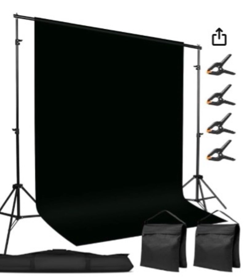 ldgho photo video studio 10x7ft (wxh) adjustable background stand backdrop support system kit with c