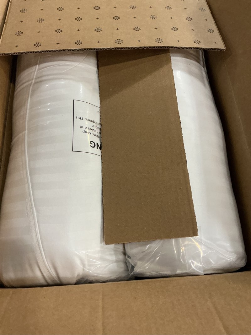 Condition photo showing New/Like New for beckham hotel collection bed pillows standard/queen size set of 2 - original soft down alternative pillow for sleeping - soft support for back, stomach or side sleepers queen / standard white