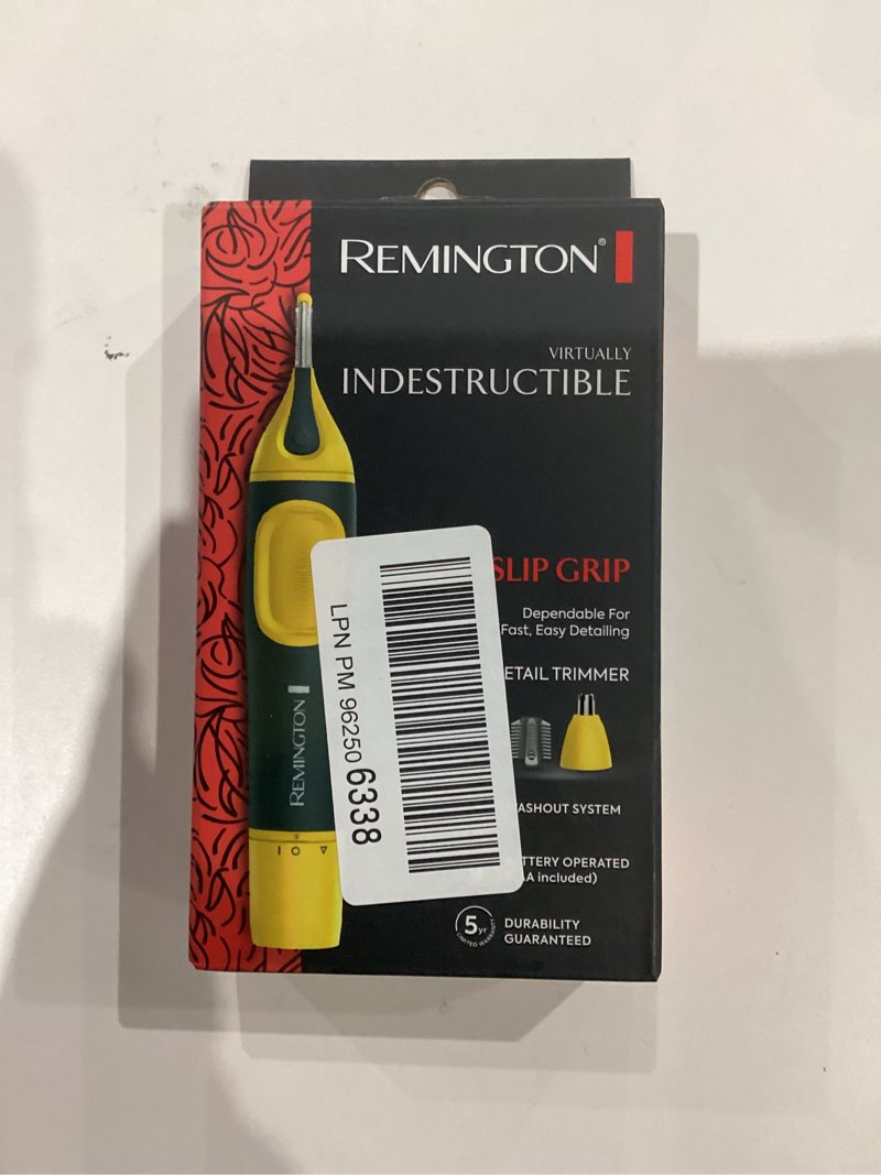 Condition photo showing Good Condition for Remington Remington Virtually Indestructible Nose, Ear & Brow Trimmer, Yellow, NE3871 1 Count (Pack of 1)