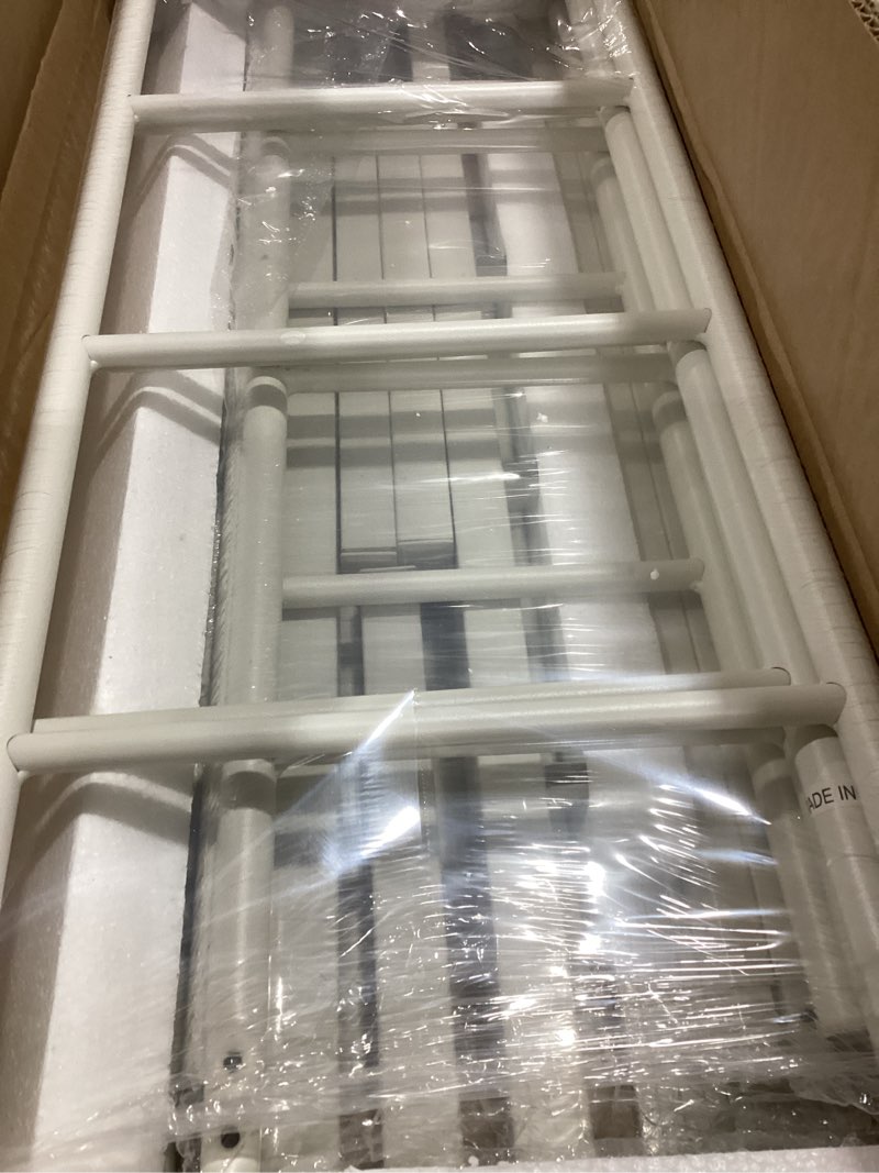 Condition photo showing Good Condition for Garden Elements Luna Metal Modern Bed Frame with Storage Space for Kids, Teens, Bedroom, Full Size White