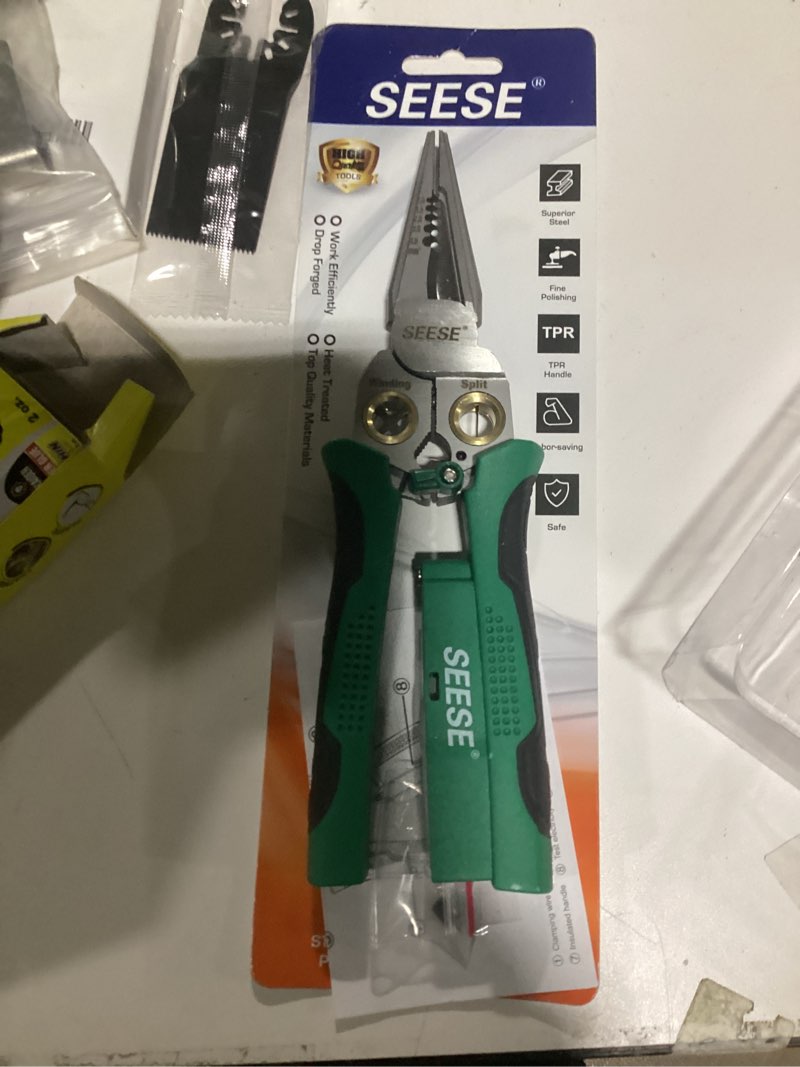 Condition photo showing Good Condition for 8-in-1 wire stripper pliers: compact portable multi-function electrician tool - wire stripping/wire cutting/wire crimping for circuit repair, outlet installation & professional use