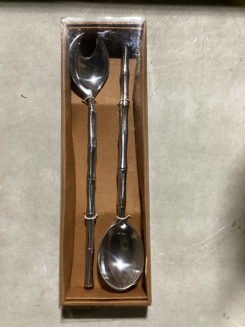 aluminum metal  tiered server, set of 2 14"l, 3"w