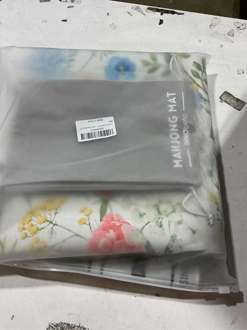 Condition photo showing New/Like New for mahjong mat (33"x33") - non-slip noise reduction gaming mat for american mahjong - flower-carnation-12 12-flower-carnation