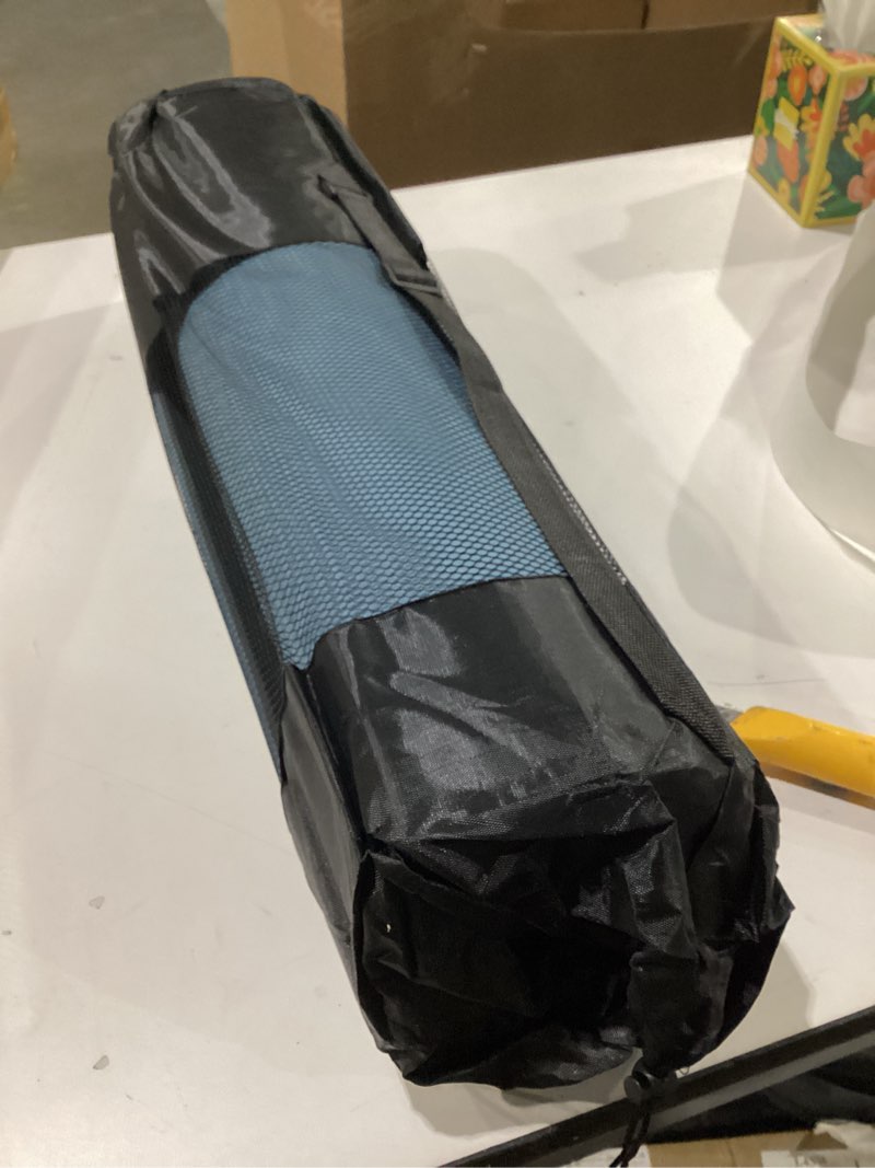 Condition photo showing New/Like New for Yoga Mat Non Slip, Eco Friendly Fitness Exercise Mat with Carrying Strap,Pro Yoga Mats for Women,Workout Mats for Home, Pilates and Floor Exercises Grey Blue / Black 0.31*24*72 Inches