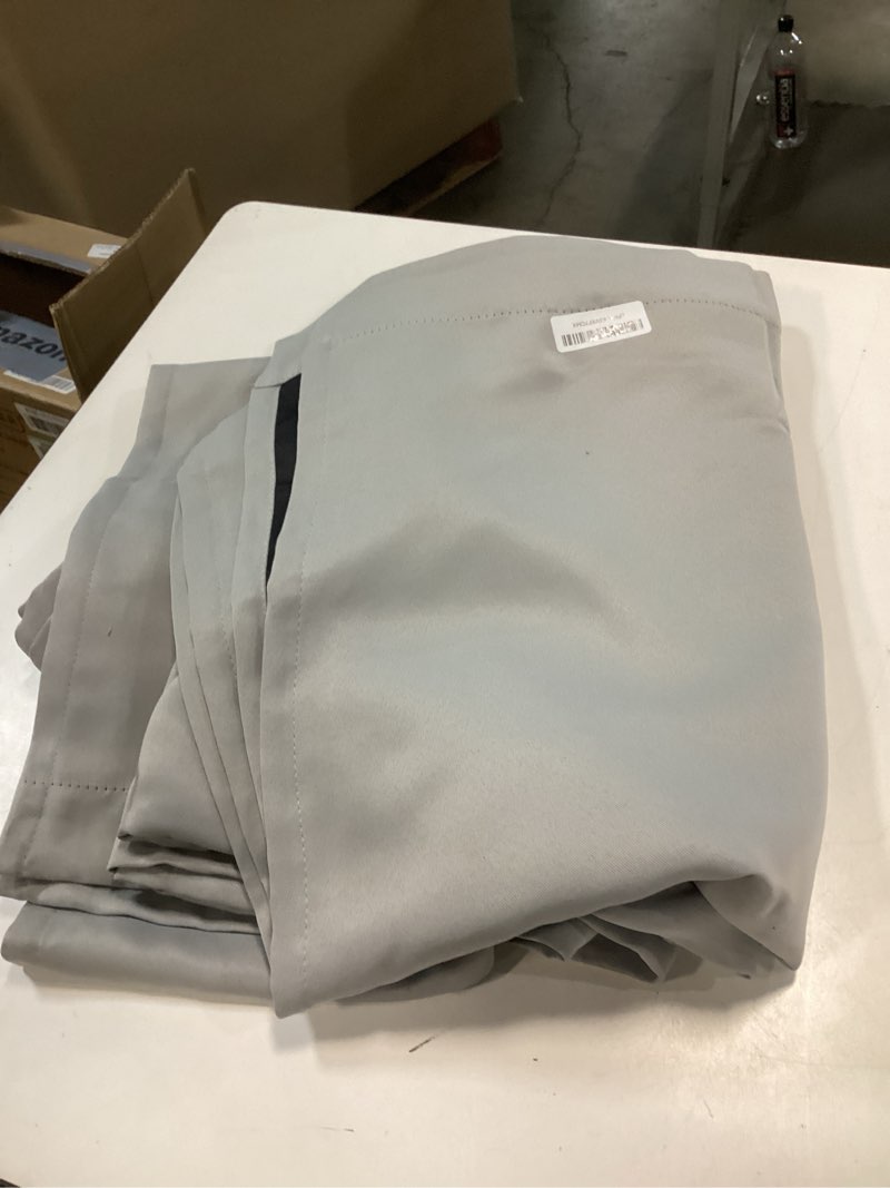 Condition photo showing Good Condition for BGment Thermal Insulated 100% Blackout Curtains for Bedroom with Black Liner, Double Layer Full Room Darkening Noise Reducing Rod Pocket Curtain (52 x 72 Inch, Light Grey, 2 Panels) 52"W x 72"L (Pack of 2) Light Grey